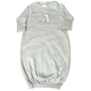 Vintage Carters Green Baby Gown with Bears 0-3 months